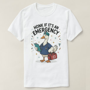 Lustige Krankenschwester Gans Honk Notfall Medizin T-Shirt
