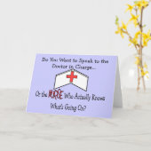 Lustige Krankenschwester-Geschenke Karte (Gelbe Blume)