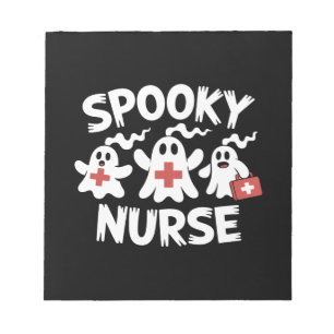 Lustige Krankenschwester Halloween Notizblock