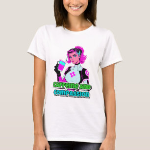 Lustige Krankenschwester Kaffee-Peeling rettet Leb T-Shirt