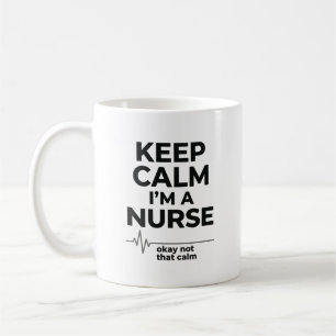 Lustige Krankenschwester Keep Calm Vintage Gravur Kaffeetasse