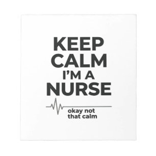 Lustige Krankenschwester Keep Calm Vintage Gravur  Notizblock