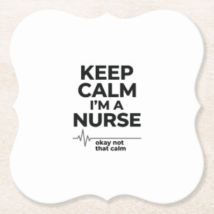 Lustige Krankenschwester Keep Calm Vintage Gravur Untersetzer
