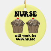 lustige Krankenschwester Keramikornament (Hinten)