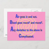 Lustige Krankenschwester oder Postkarte (Vorne/Hinten)