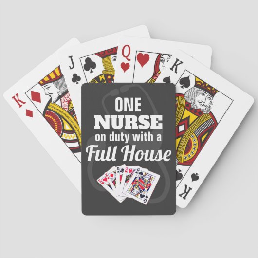 Lustige "Krankenschwester-Spiel-Karten-" Spielkarten (Rückseite)