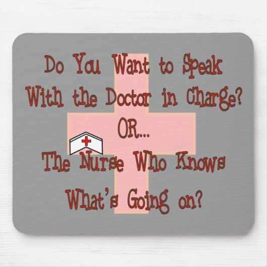Lustige Krankenschwester-T - Shirts und Geschenke Mousepad (Vorne)