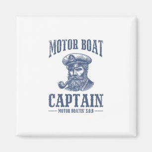 Lustige Kreuzfahrt-Shirts für Männer Motorboot-Kap Magnet