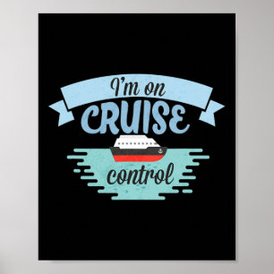 Lustige Kreuzfahrt-Urlaub-Shirts Ich bin auf Kreuz Poster