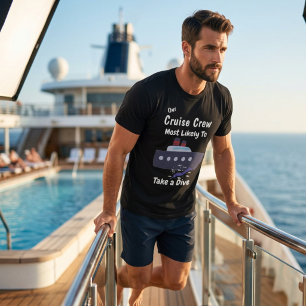 Lustige Kreuzfahrtbesatzung Tauchgang Schwarze Per T-Shirt