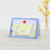 Lustige Kricket-Geburtstags-Karte Karte (Gelbe Blume)