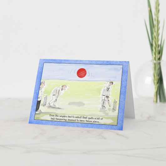 Lustige Kricket-Geburtstags-Karte Karte (Vorderseite)
