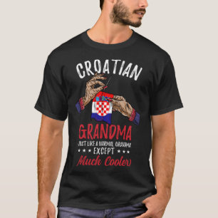 Lustige kroatische Flagge Muttertag kroatische Oma T-Shirt