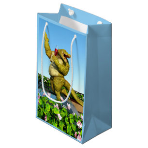 Lustige Krokodil-Champagner-Poolparty-Kunst Kleine Geschenktüte