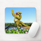 Lustige Krokodil-Champagner-Poolparty-Kunst Mousepad (Mit Mouse)