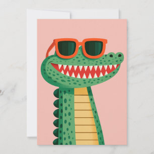 Lustige Krokodil-Sonnenbrille Süßes Cartoon-Tier Ankündigung
