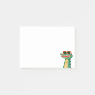 Lustige Krokodil-Sonnenbrille Süßes Cartoon-Tier Post-it Klebezettel