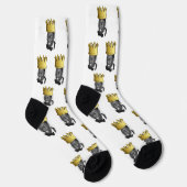 Lustige Kronen-Foto Socken (Rechts)