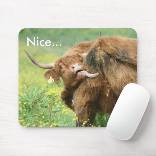 Lustige Kuh Aberdeens Angus Mousepad/Mousemat Mousepad (Mit Mouse)
