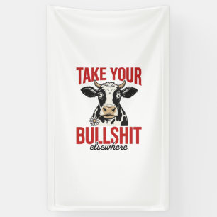 Lustige Kuh Anderswo Vintage-Shirt-Design_ Banner