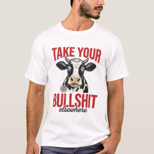 Lustige Kuh Anderswo Vintage-Shirt-Design_ T-Shirt