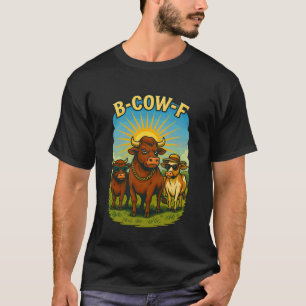 Lustige Kuh Bulle B-Kuh-F Protest Anti-Fleisch Veg T-Shirt