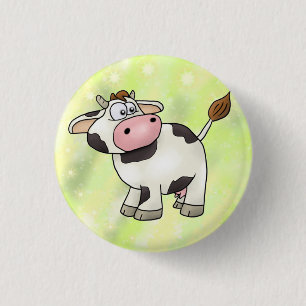 lustige Kuh Button