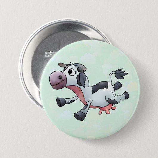Lustige Kuh Button (Vorne & Hinten)