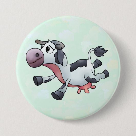 Lustige Kuh Button (Vorderseite)