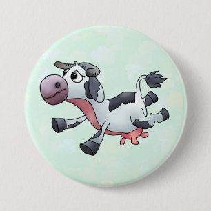 Lustige Kuh Button