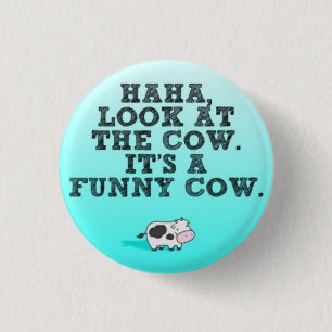 Lustige Kuh Button
