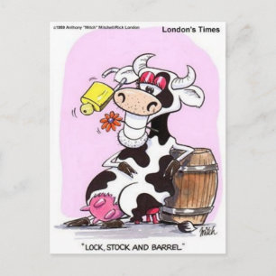 Lustige Kuh Cartoon Geschenke T-Shirts & Sammelobj Postkarte