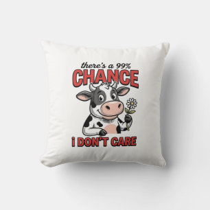 Lustige Kuh Chance Ist Mir Egal Vintage Kissen