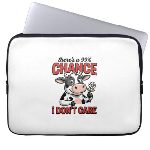 Lustige Kuh Chance Ist Mir Egal Vintage Laptopschutzhülle