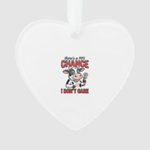 Lustige Kuh Chance Ist Mir Egal Vintage Ornament