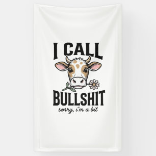 Lustige Kuh, die ich Vintage-Shirt-Design_1 nenne Banner