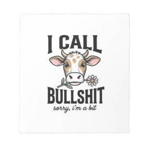 Lustige Kuh, die ich Vintage-Shirt-Design_1 nenne Notizblock