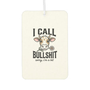 Lustige Kuh, die ich Vintage-Shirt-Design nenne_1 Autolufterfrischer