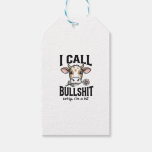 Lustige Kuh, die ich Vintage-Shirt-Design nenne_1 Geschenkanhänger