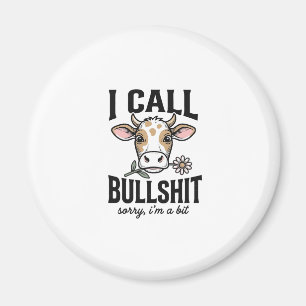 Lustige Kuh, die ich Vintage-Shirt-Design nenne_1 Magnet
