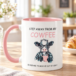 Lustige Kuh Fass meine Kaffee an, ich hau dir eine Tasse