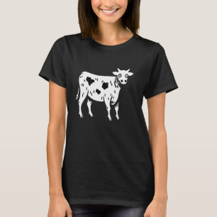 Lustige Kuh Grafik Bauer Landwirtschaft Tier Silho T-Shirt