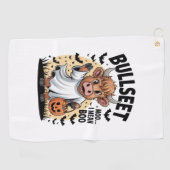 Lustige Kuh Halloween Golfhandtuch (Horizontal)