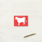 Lustige Kuh "ist hier die MOO " Post-it Klebezettel (Auf Schreibtisch)