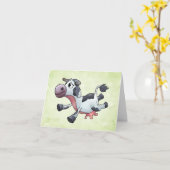 Lustige Kuh Karte (Gelbe Blume)