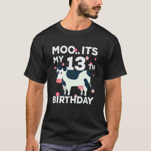 Lustige Kuh Mein 13. Geburtstagsshirt 13 Jahre alt T-Shirt