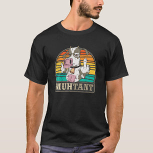 Lustige Kuh mit Stinkefinger-Geschenk Bauer F T-Shirt