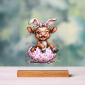 Lustige Kuh Ostern Hase Süße Highland Kühe Liebhab Acrylschild (Neutral)