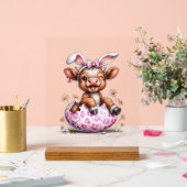 Lustige Kuh Ostern Hase Süße Highland Kühe Liebhab Acrylschild (Hochzeit)