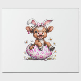 Lustige Kuh Ostern Hase Süße Highland Kühe Liebhab Geschenkpapier
